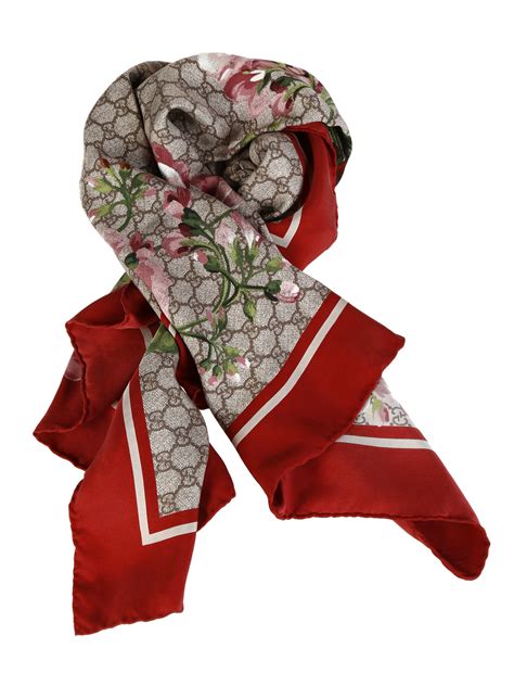 gucci silk scarf red|Gucci silk scarf women.